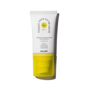 Sunscreen BB-cream for the face SPF30+ Ivory VitaSun Tone-Up BB-Cream All Day Protect SPF30+ HiLLARY 40 ml
