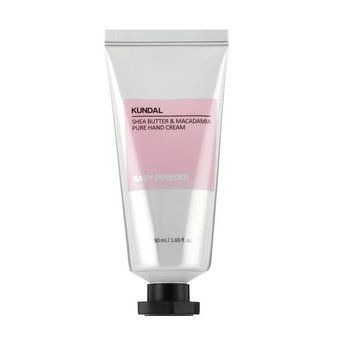 Shea Butter & Macadamia Pure Hand Cream Baby Powder Kundal 50 ml