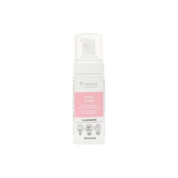 Очищувальна пінка для обличчя Rose Glow з трояндовою водою та екстрактом асаї Vesna 150 мл