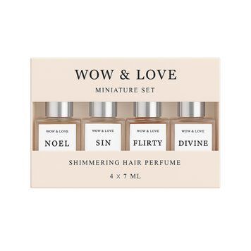 WOW&LOVE 4 w 1 zestaw perfum z połyskiem do włos&oacute;w w miniaturze