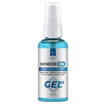 Гель для росту волосся без пропіленгліколю Gel Minoxidil 5% Minoxon 50 мл