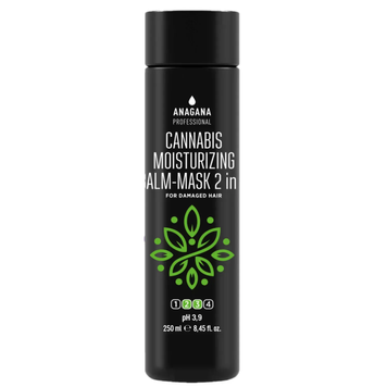 2 w 1 Nawilżający Balsam-Maska z Olejem Konopnym do Zniszczonych Włos&oacute;w ANAGANA 250 ml