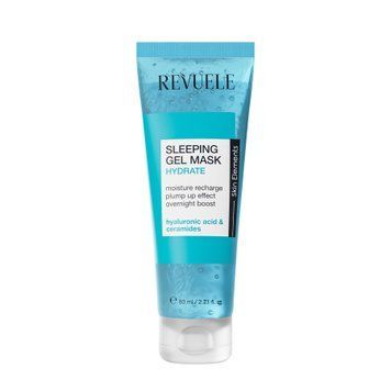 Маска для обличчя нічна зволожуюча Блакитна Sleeping Gel Mask Revuele 80 мл