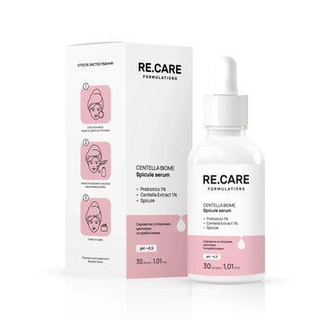 Сироватка зі спікулами, центелою та пребіотиками Centella Biome Spicule Serum RE.CARE 30 мл