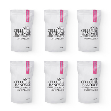 Kurs modelujących okład&oacute;w antycellulitowych z ekstraktem z ashwagandhy Ashwagandha Hot Slim Hillary (6 opakowań)