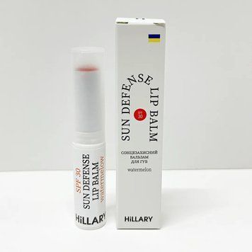 Солнцезащитный бальзам для губ Арбуз SPF 30 Sun Defense Lip Balm Watermelon SPF 30 Hillary 3 г
